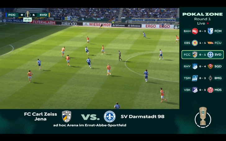DFB Pokal: Carl Zeiss Jena vs SV Darmstadt 98