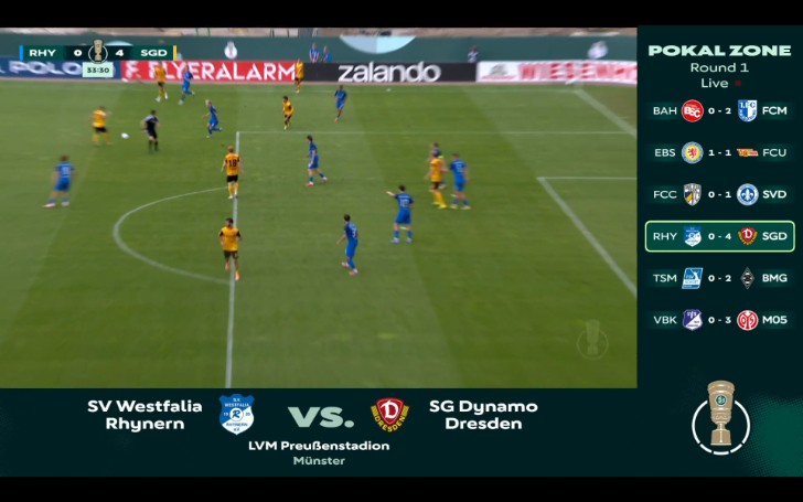 DFB Pokal: Westfalia Rhynern vs Dynamo Dresden